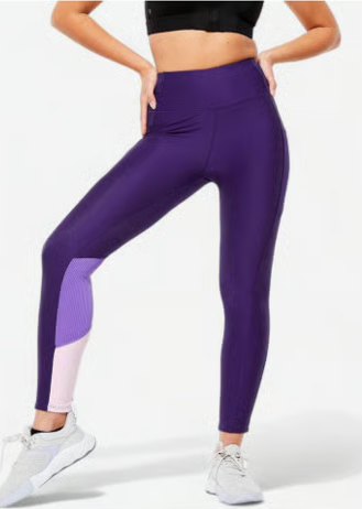 Women's Gym Leggings with Phone Pocket – Colorblock Design