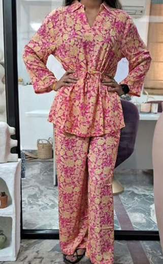 Pink Floral Print Co-ord – Feminine & Fresh