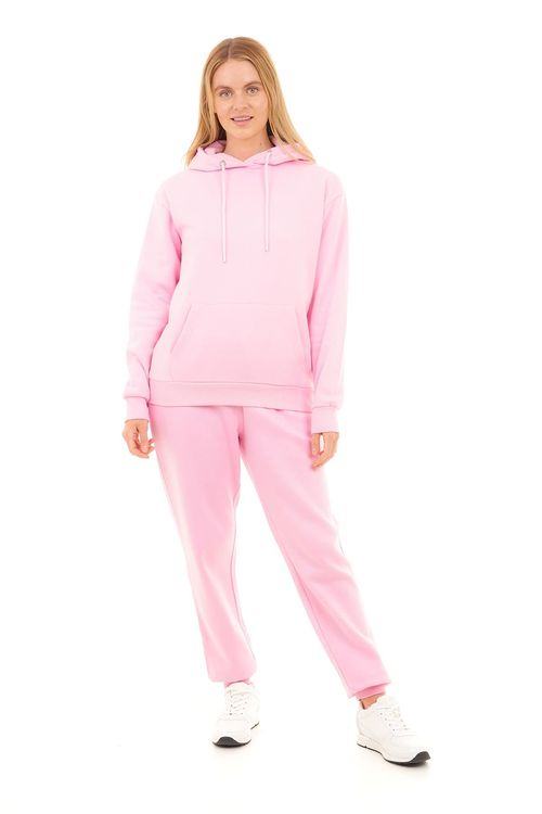 BASIC WOMENS OVER THE HEAD HOODIE PINK XL