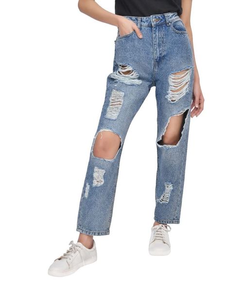 MULTI RIP MOM JEAN MID WASH 10
